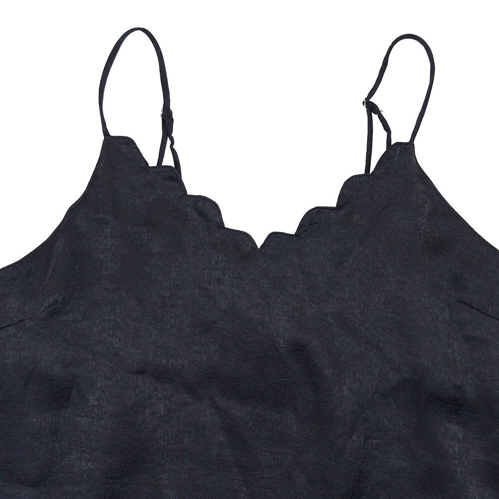 NWT Jodifl NWT Black Cami Tank Size S Scalloped V Neck Layering Tank Flowy